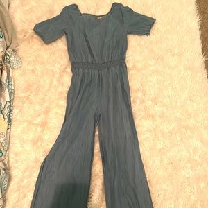 True craft girls denim blue romper